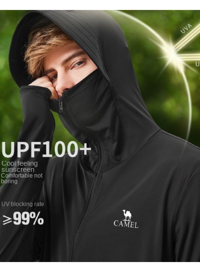 camel Upf50+ High-coolness Sun Protection Jacket For Men】quick-dry, Ice-cool Feel, Uv-blocking Outdoor Jacket - Image 1