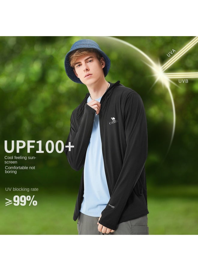 camel Upf50+ High-coolness Sun Protection Jacket For Men】quick-dry, Ice-cool Feel, Uv-blocking Outdoor Jacket - Image 4