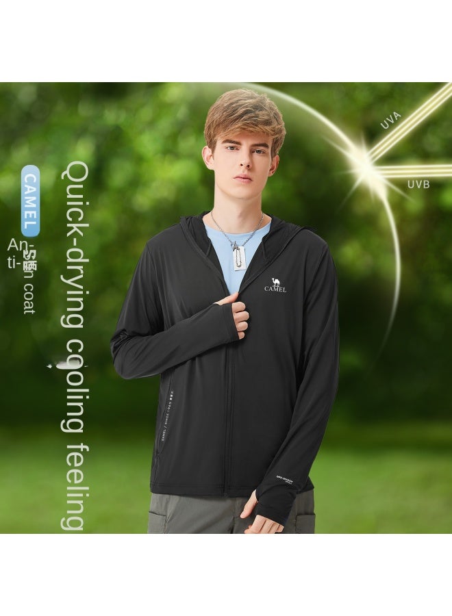 camel Upf50+ High-coolness Sun Protection Jacket For Men】quick-dry, Ice-cool Feel, Uv-blocking Outdoor Jacket - Image 3