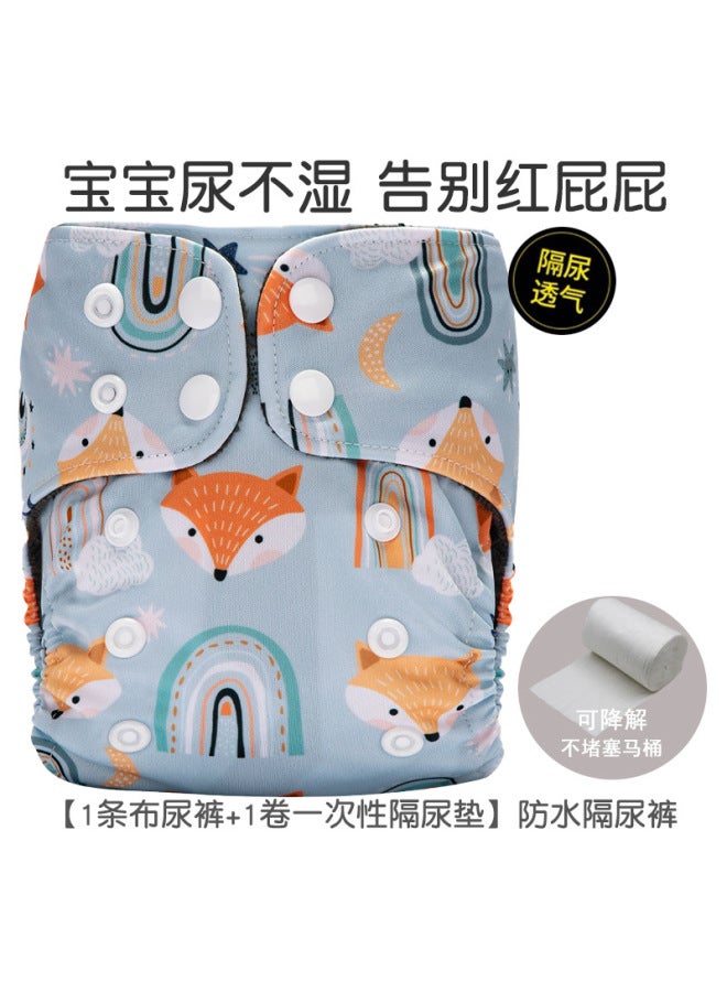 حفاضات أطفال حديثي الولادة - بنطال قطبي قطني - حلقة بول قابلة للتنفس وقابلة للغسل - بناطيل تدريب للأطفال - مقاومة للماء ومانعة للتسرب