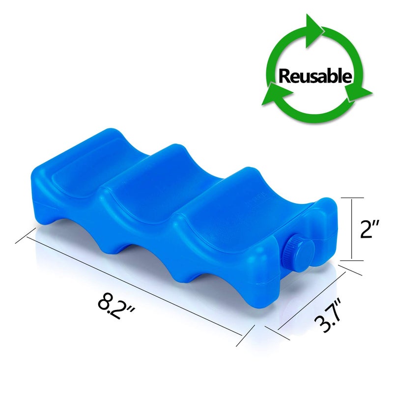 Teamoy Breastmilk Ice Pack (Pack of 2), Bottle Ice Packs for Breastmilk Storage and Breastfeeding Working Mom, Large - Image 5