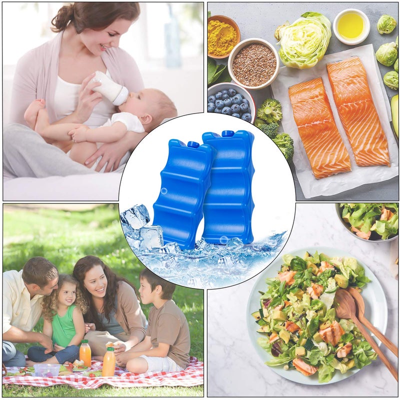 Teamoy Breastmilk Ice Pack (Pack of 2), Bottle Ice Packs for Breastmilk Storage and Breastfeeding Working Mom, Large - Image 4