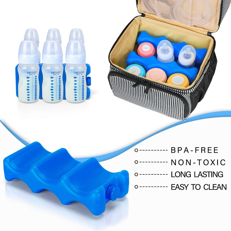 Teamoy Breastmilk Ice Pack (Pack of 2), Bottle Ice Packs for Breastmilk Storage and Breastfeeding Working Mom, Large - Image 2