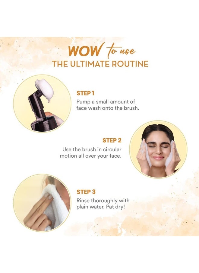 WOW Skin Science - Ubtan Foaming Face Wash With Built-In Face Brush For Deep Cleansing 150 Ml - Image 1