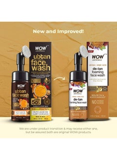 WOW Skin Science Ubtan Foaming Face Wash With Built-In Face Brush For Deep Cleansing 150 Ml  - Image 2