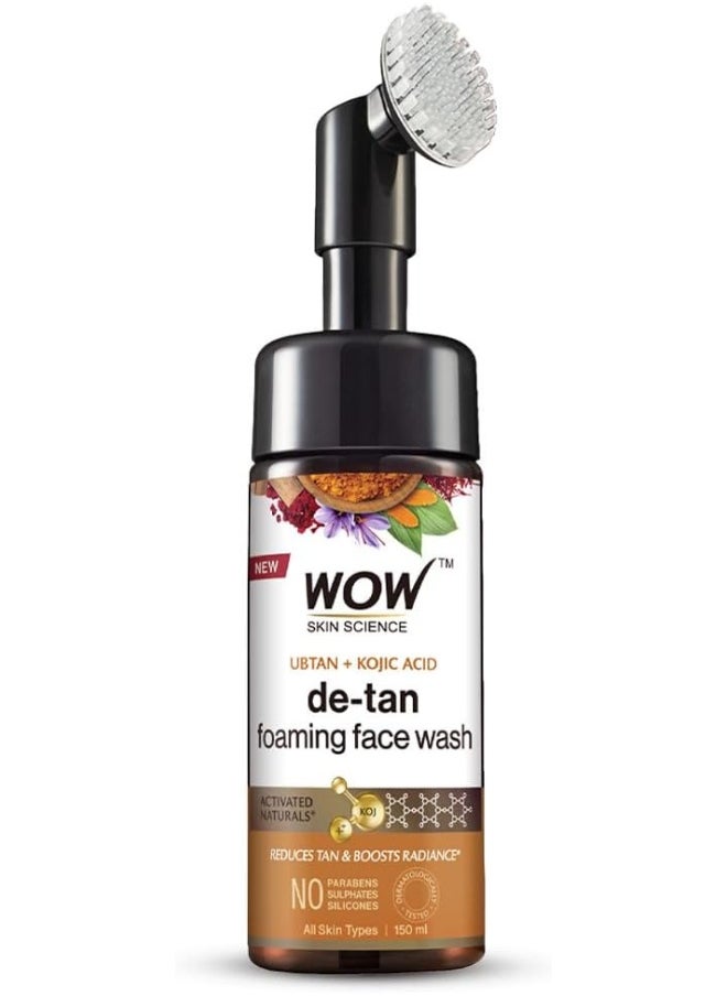 WOW Skin Science - Ubtan Foaming Face Wash With Built-In Face Brush For Deep Cleansing 150 Ml - Image 1