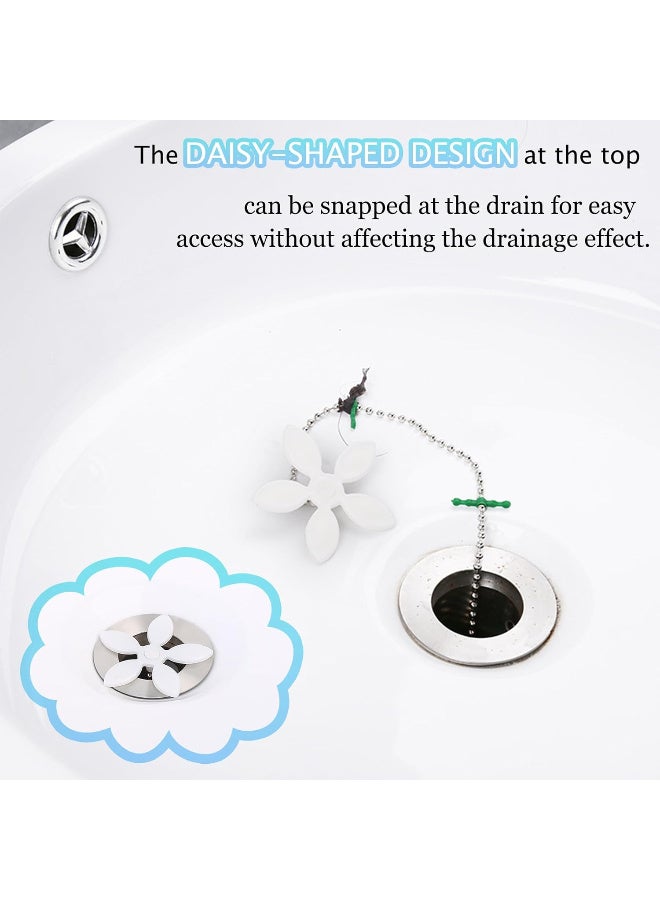 TFiOXL 10 Pieces Flower Shape Cleaning Tool Kitchen Drain Sink,Shower Drain Sink,Remover Hair Snare Hair Filter Chain Hook Catcher Strainer,Bathroom,Kitchen,Drain Strainers - Image 3