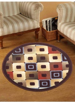 Status Contract Status Contract Nylon Floor Round Carpet Mats for Living Room, Dining Room, Bathroom, Hall, Restaurant with Anti Skid Backing (30 x 30 inches)  - Image 1
