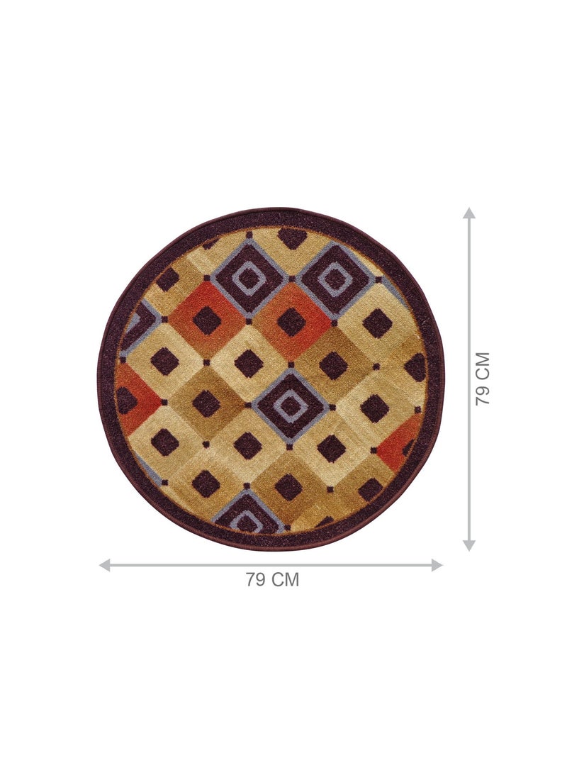 Status Contract Status Contract Nylon Floor Round Carpet Mats for Living Room, Dining Room, Bathroom, Hall, Restaurant with Anti Skid Backing (30 x 30 inches)  - Image 2