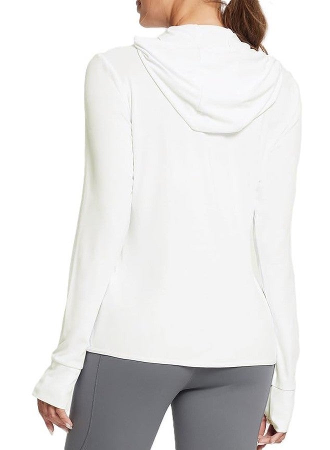 Alexvyan Size-L White Full Length Women's UV & Sun Protection Jacket with 4 Pocket, Lightweight Summer Sun Screen Hoodie, UPF 50+ Protection for Outdoors, Long Full Zipper Jacket- FIT 50-65 KG - Image 5