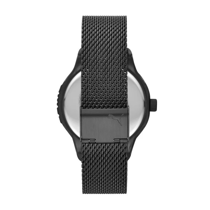 PUMA Reset V1 Analog Quartz Watch for Men With Black Stainless Steel Band- 3 ATM - PU P5007