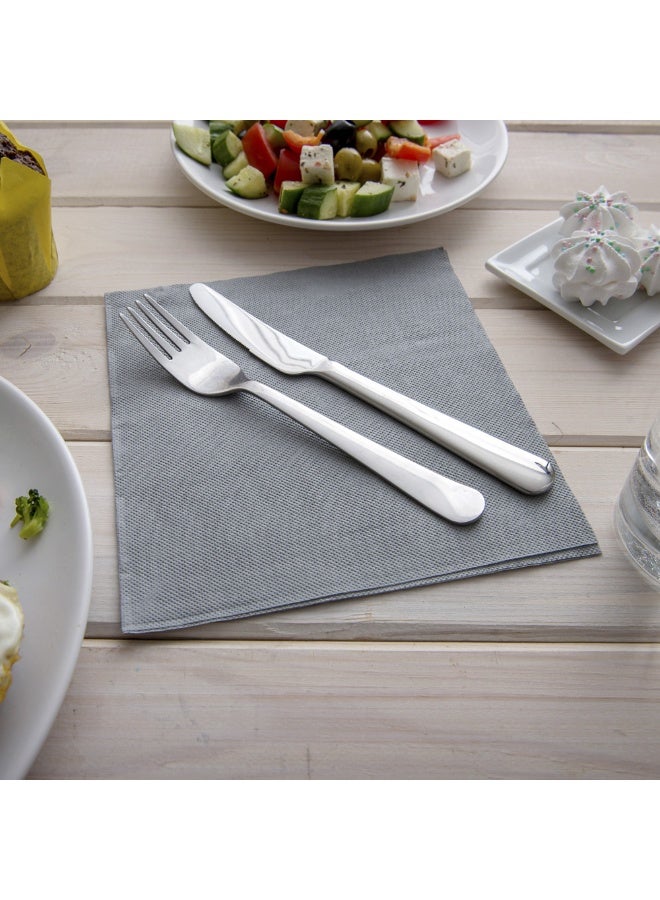 Restaurantware Luxenap 15.75 Inch Disposable Napkins, 25 Soft Linen Like Napkins - Absorbent, Air Laid, Black Paper Cloth Like Napkins, Pre-Folded, For Dinner Party Guests  - Image 3