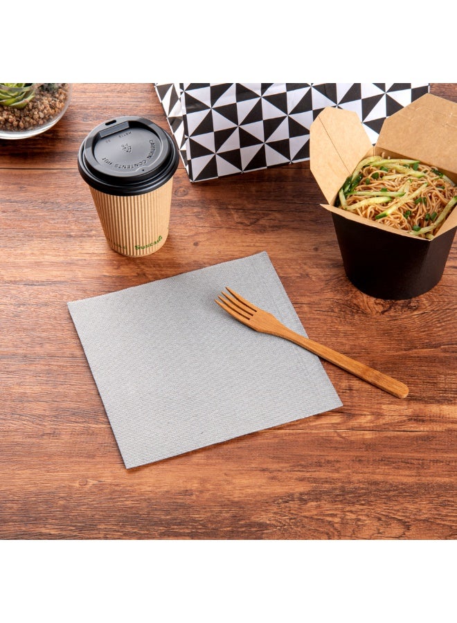 Restaurantware Luxenap 15.75 Inch Disposable Napkins, 25 Soft Linen Like Napkins - Absorbent, Air Laid, Black Paper Cloth Like Napkins, Pre-Folded, For Dinner Party Guests  - Image 4
