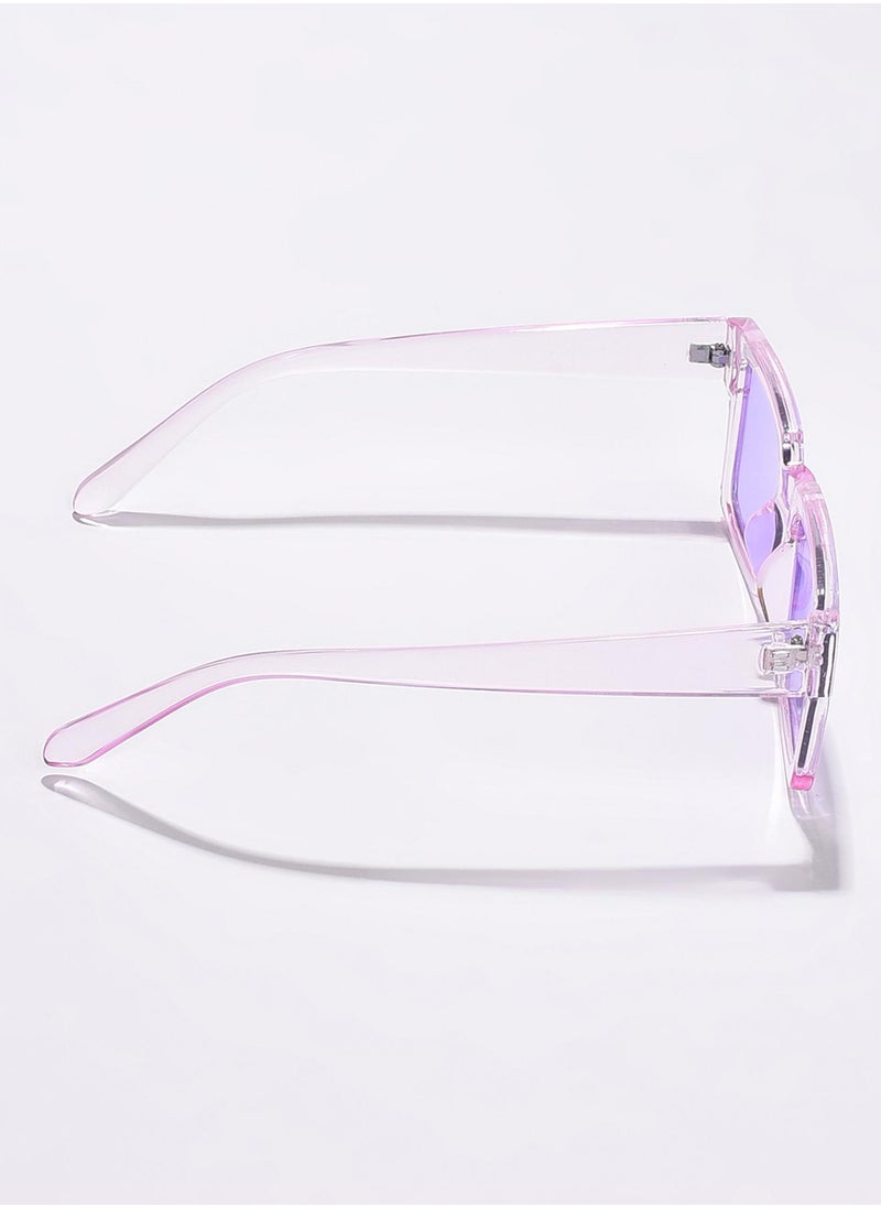 Haute Sauce Purple Lens Purple Rectangle Sunglasses  - Image 4