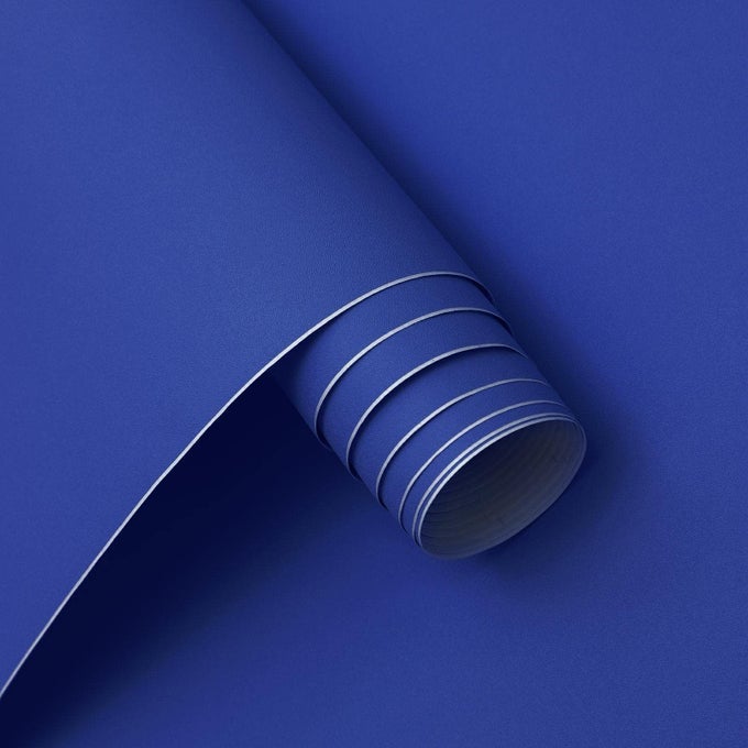 157X118 BLUE PEEL AND STICK WALLPAPER ROYAL BLUE CONTACT PAPER WATERPROOF SELF ADHESIVE WALLPAPER REMOVABLE EASY TO CLEAN VINYL DECORATIVE FOR DESK WALLCOVERING FURNITURE COUNTERTOP CABINET