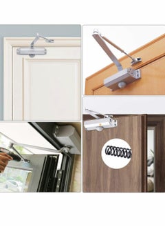 Y&D Door Closer, Automatic Hydraulic Adjusting Silent Soft Slow Slam Gate Closer Overhead Concealed Aluminium for 35-65kg 70-110cm Wide Wooden Metal Fire Internal External  - Image 5