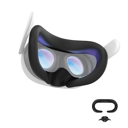 APEXINNO VR Silicone Face Pad Cover for Meta Quest 3 – Sweat Guard, Light Blocker, Anti-Leakage Nose Pad, Comfortable Face Cushion, Only Face Cover (Not Compatible with Quest 3S) - Image 1