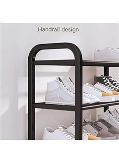 MIXDE 5 Tiers Metal Shoe Rack,Adjustable Shoe Shelf Storage Organizer,Stackable Shoe Storage,For Entryway,Hallway,Living Room,Closet,Black  - Image 3