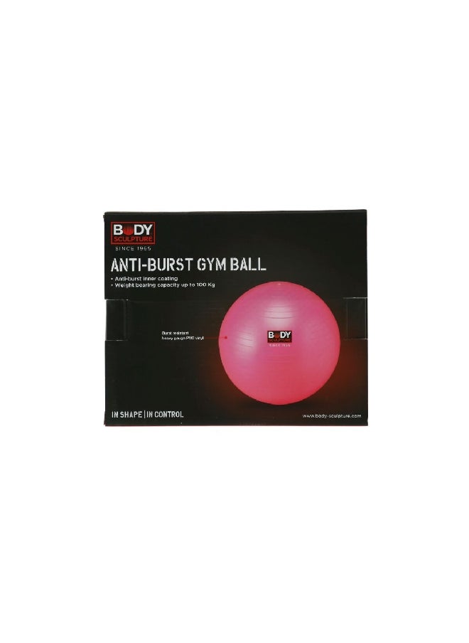 BODY SCULPTURE Anti Burst Round Gym Ball Pink 75 cm BB-001TSV-26N  - Image 1