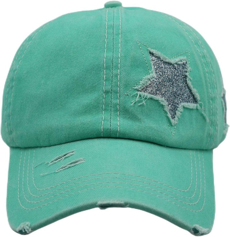 ProMindFun Womens Pony Hat High Ponytail Baseball Cap Girls Messy Bun Caps Camouflage Trucker Bad Hair Day Adjustable Dad Hat - Image 2