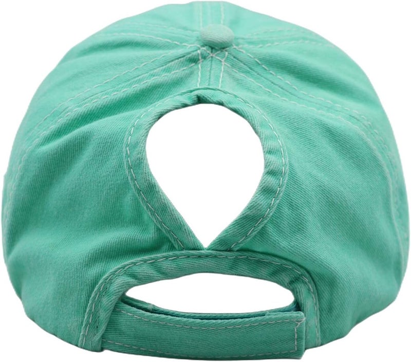ProMindFun Womens Pony Hat High Ponytail Baseball Cap Girls Messy Bun Caps Camouflage Trucker Bad Hair Day Adjustable Dad Hat - Image 4