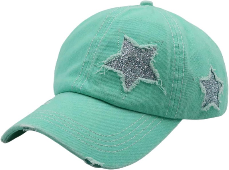 ProMindFun Womens Pony Hat High Ponytail Baseball Cap Girls Messy Bun Caps Camouflage Trucker Bad Hair Day Adjustable Dad Hat - Image 3