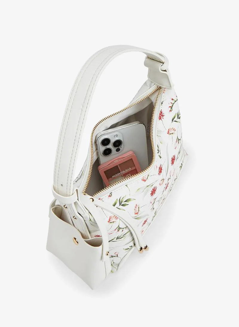 Flora Bella By Shoexpress WHITE Shoulder Bag With Detachable Shoulder Strap for Women | Best Price UAE