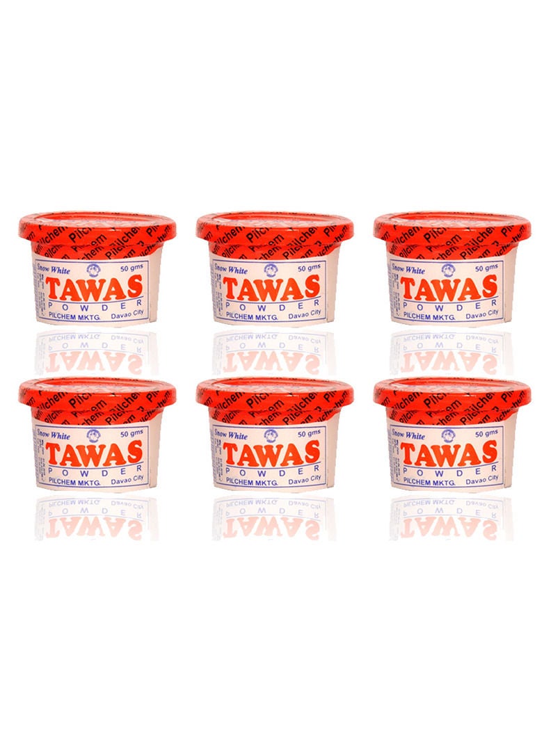 Snow White Tawas Deodorant Powder 6 Pieces 50g