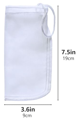 DAOGUAUNG 3 Pack 180 Micron Aquarium Filter Bags,Reusable Extra Fine Mesh Media Filter Bags with Drawstring,Applicable to Aquarium Filter impurities,Very Fine Resins Filter (7.5x3.6in) - Image 2