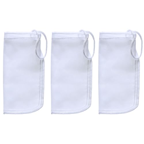 DAOGUAUNG 3 Pack 180 Micron Aquarium Filter Bags,Reusable Extra Fine Mesh Media Filter Bags with Drawstring,Applicable to Aquarium Filter impurities,Very Fine Resins Filter (7.5x3.6in) - Image 1