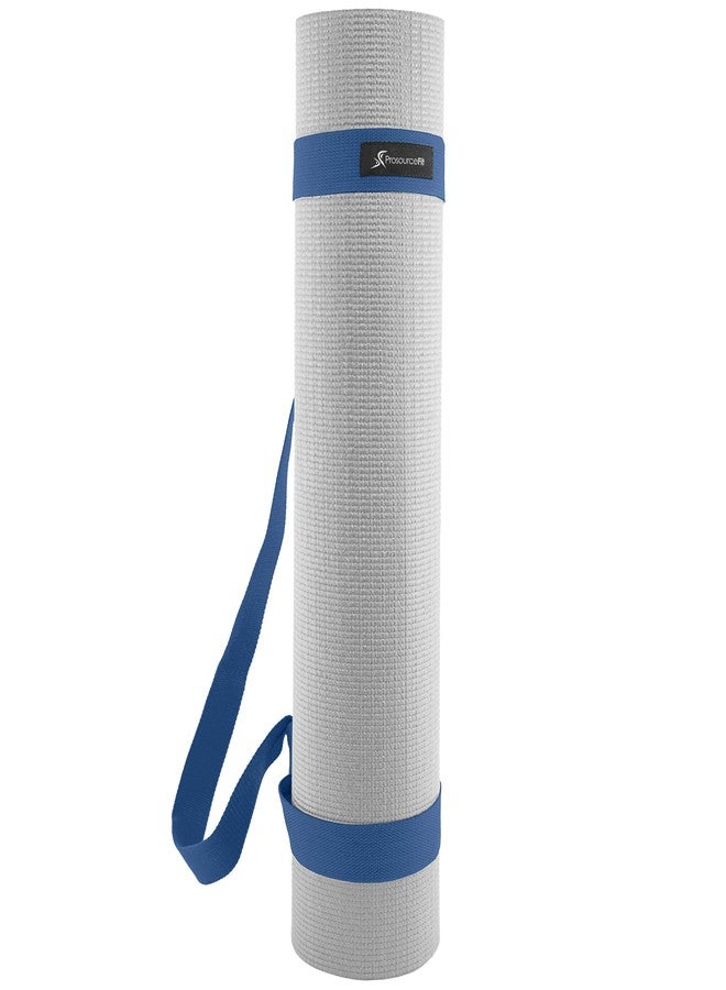 ProsourceFit Yoga Mat Carrying Sling, Easy Adjustable Carry Strap 60” Long Cotton, Navy - Image 2