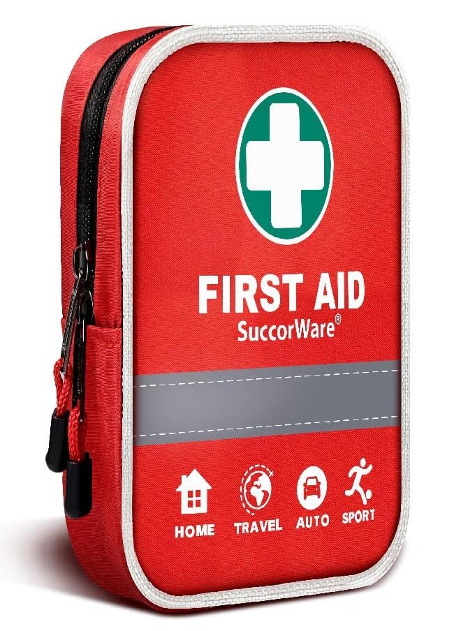 Generic SuccorWare130 Pieces First Aid Kit with Hospital Grade Medical Supplies - Includes Emergency Blanket, Bandage - Great for Home, Outdoors, Office, Car, Travel, Camping, Hiking, Boating  - Image 1