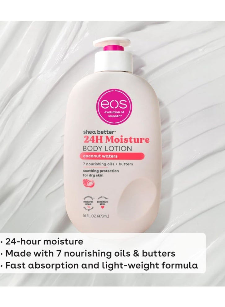 EOS Shea Butter & Coconut Water Body Lotion, 16 oz, 2-pack, White - Image 4