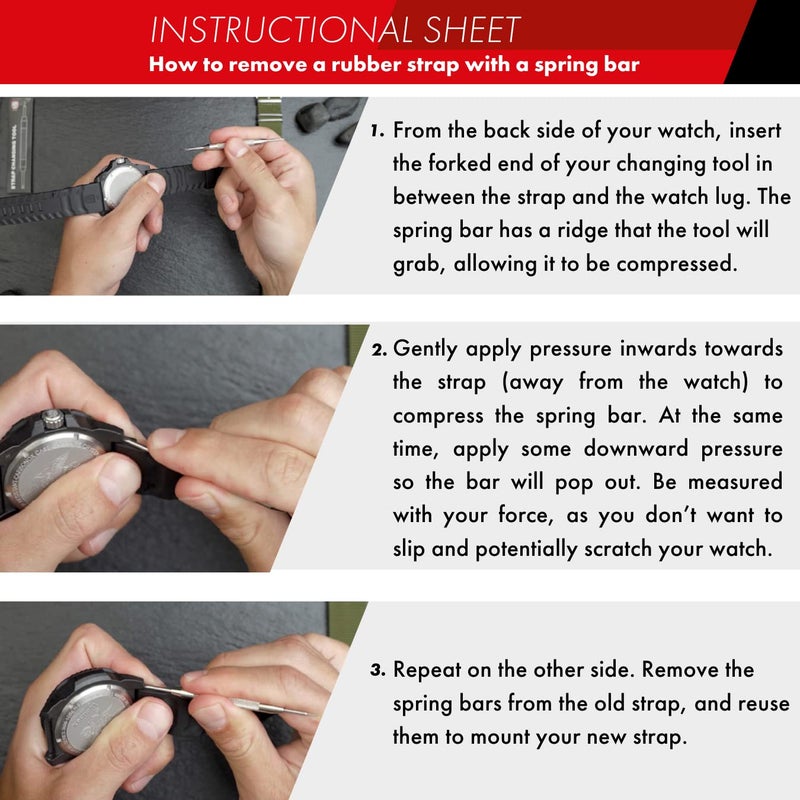 Luminox - Watch Strap FPX.2201.20B.1.K - 22mm Black PU Watch Band with Stainless Steel Buckle - Watch Straps for Men for 0320 0321 0325 - Replacement Watchbands for Mens Watches, Black, 22mmm, strap - Image 5