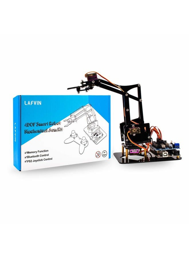 LAFVIN 4DOF Acrylic Robot Mechanical Arm Claw Kit compatible with Arduino IDE DIY Robot with CD Tutorial - Image 4
