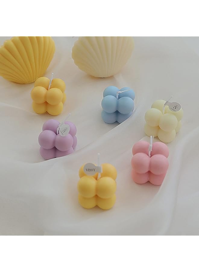 erorex Bubble Candle Cube Soy Wax Scented Candle Hand Poured Scented Candle Home Decor Candle Sculptural Handmade Cube Scented Candle Bedroom Bathroom Decorations Home Use And Gifting Blue - Image 5