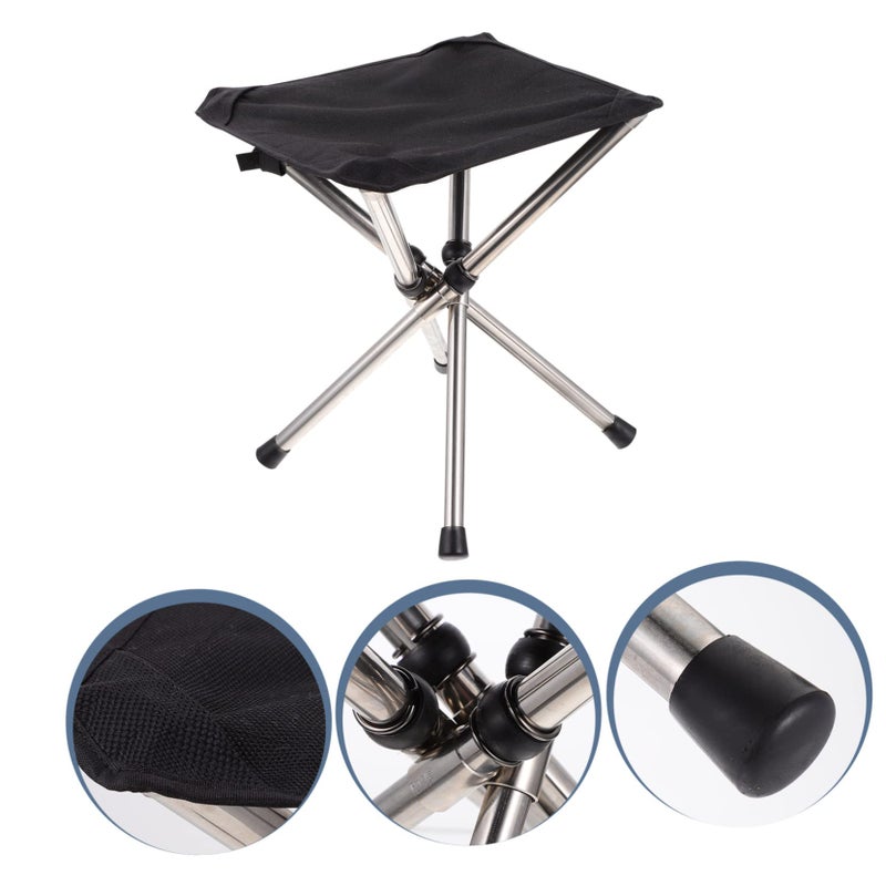 Portable Folding Fishing Stool Lightweight Collapsible Outdoor Chair With Storage Bag - Image 5
