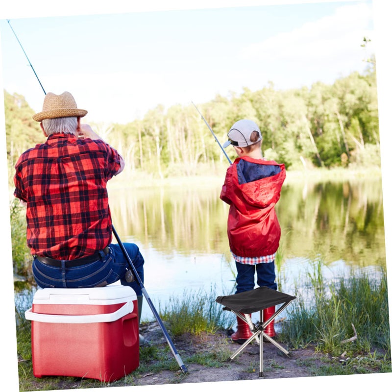 Portable Folding Fishing Stool Lightweight Collapsible Outdoor Chair With Storage Bag - Image 3
