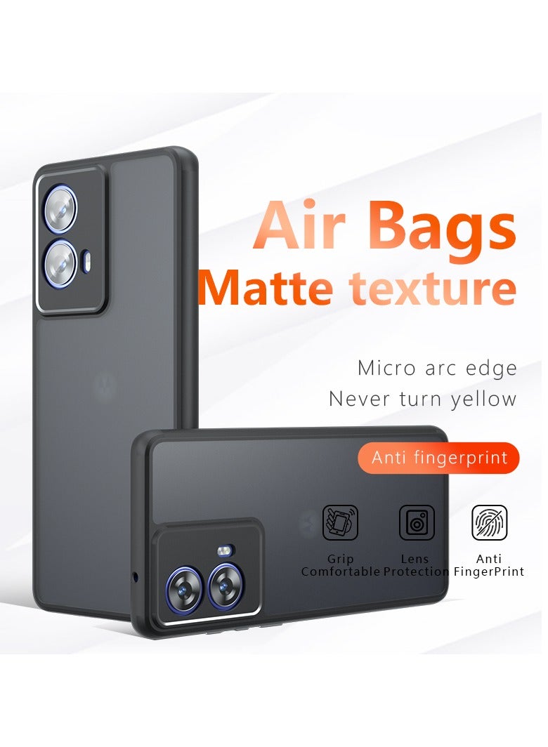 Fankalo [1+2 مجموعات] غلاف واقي لجهاز موتورولا موتو G85 وواقي شاشة خلفي شفاف غير لامع، غلاف هاتف نحيف واقي، مضاد لبصمات الأصابع، حماية من السقوط، 2 زجاج مقسى - Image 2