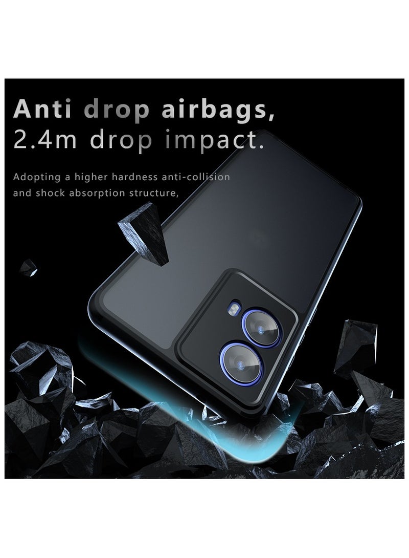 Fankalo [1+2 مجموعات] غلاف واقي لجهاز موتورولا موتو G85 وواقي شاشة خلفي شفاف غير لامع، غلاف هاتف نحيف واقي، مضاد لبصمات الأصابع، حماية من السقوط، 2 زجاج مقسى - Image 3