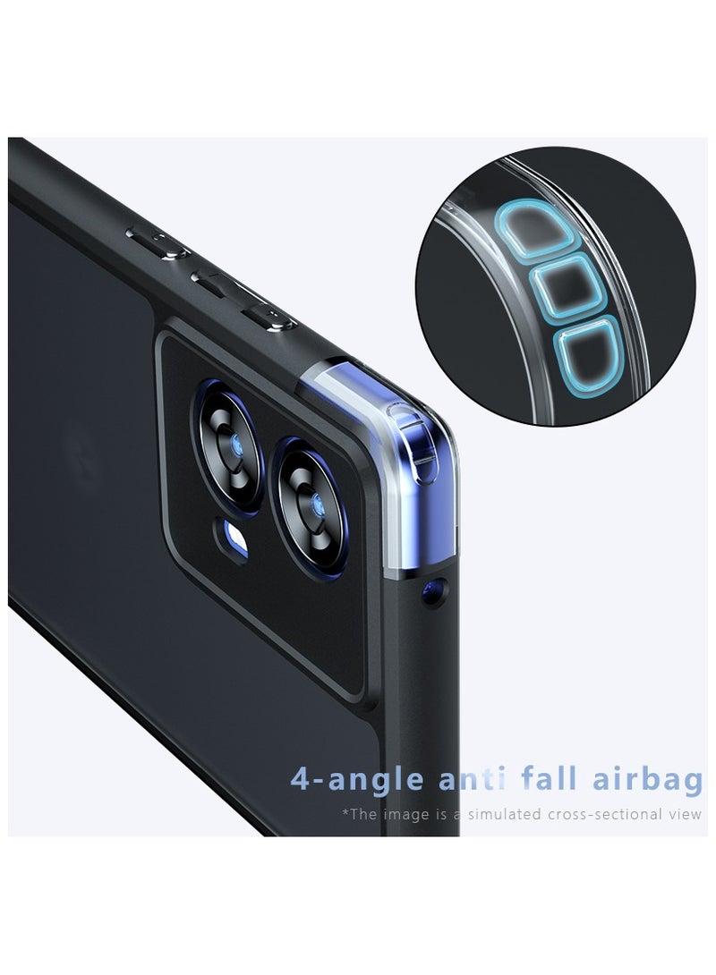 Fankalo [1+2 مجموعات] غلاف واقي لجهاز موتورولا موتو G85 وواقي شاشة خلفي شفاف غير لامع، غلاف هاتف نحيف واقي، مضاد لبصمات الأصابع، حماية من السقوط، 2 زجاج مقسى - Image 4