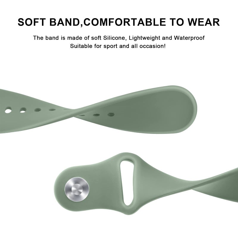 Vanjua Silicone Bands for Amazfit GTR mini Band, Amazfit GTS 4 / GTS 4 Mini / GTS 3 / GTS 2 / GTS 2e / GTS 2 mini / GTS, 20mm Quick Release Soft Sport Replacement Watch Strap for Amazfit Bip 3 / Bip 3 Pro / Bip U Pro / Bip / Bip Lite / Bip S / Bip S lite / Bip U Smart Watch Women Men (Cactus) - Image 3