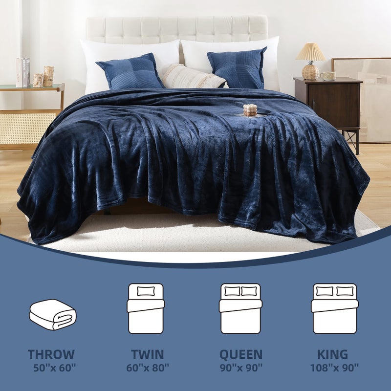 USERF Soft Fleece Blanket Throw Size - Luxury Blanket for Couch Bed Sofa  Lightweight Plush Fuzzy Cozy Microfiber Flannel Blankets 60x50 Inches - Image 5