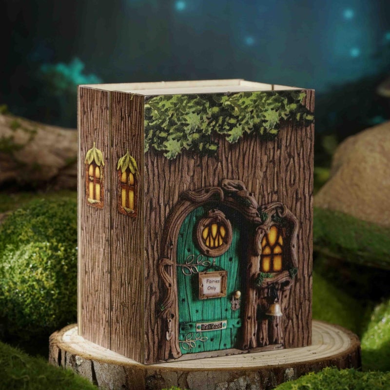CUTEROOM DIY Miniature House Kit, CUTEROOM Mini House Kit for Adult to Build, Wooden Dollhouse Making Kit with Furniture, Christmas Birthday Gifts (Forest Wonderland) - Image 2
