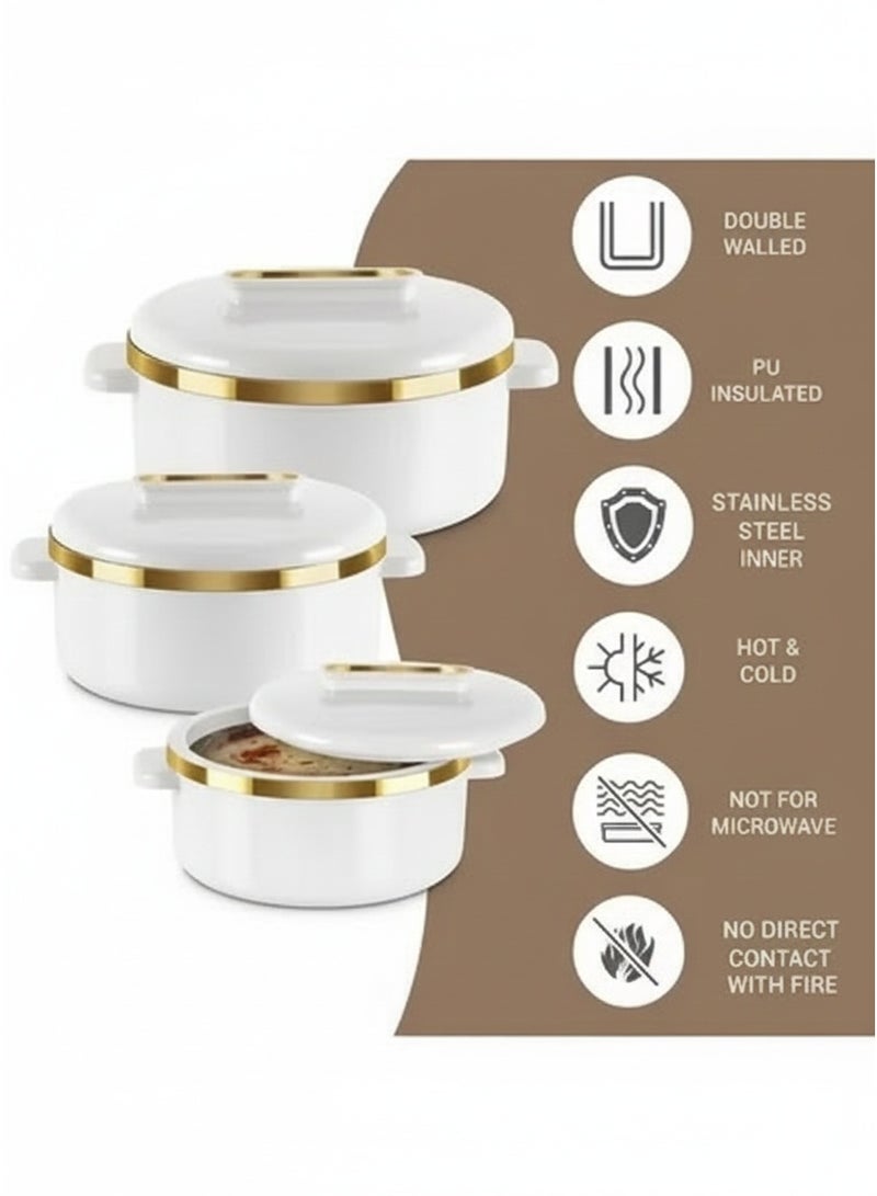 ميلتون طقم حافظات طعام من 3 قطع داخلية من الستانلس ستيل (1000 مل ، 1500 مل ، 2500 مل) - Image 3