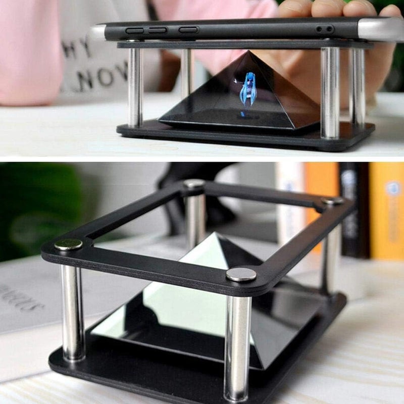 klarako 3D Holographic Display Stands,Projector 3.5-6inch Mobile Smartphone Hologram Bracket,360° Images Holographic Display Stands Projector,for Ad Display/Cartoon Interaction/Entertainment/Gift - Image 4