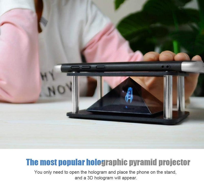 klarako 3D Holographic Display Stands,Projector 3.5-6inch Mobile Smartphone Hologram Bracket,360° Images Holographic Display Stands Projector,for Ad Display/Cartoon Interaction/Entertainment/Gift - Image 3