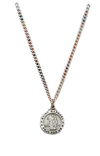 McVan Round St. Raphael the Archangel Medal with Prayer Card - Image 2