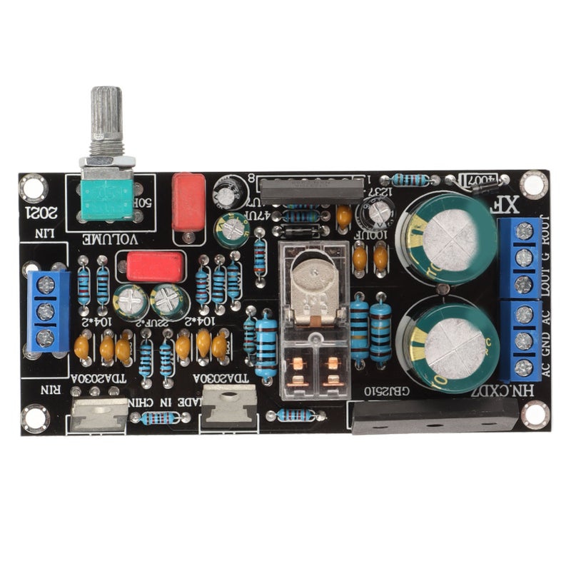 Power Amplifier Board: LM1875T, 15W Max 20W, High Stability Superior Performance - Stereo Dual Channel, Separable Heat Sink Mount for DIY Audio Enthusiasts, Home Sound Systems - Image 1