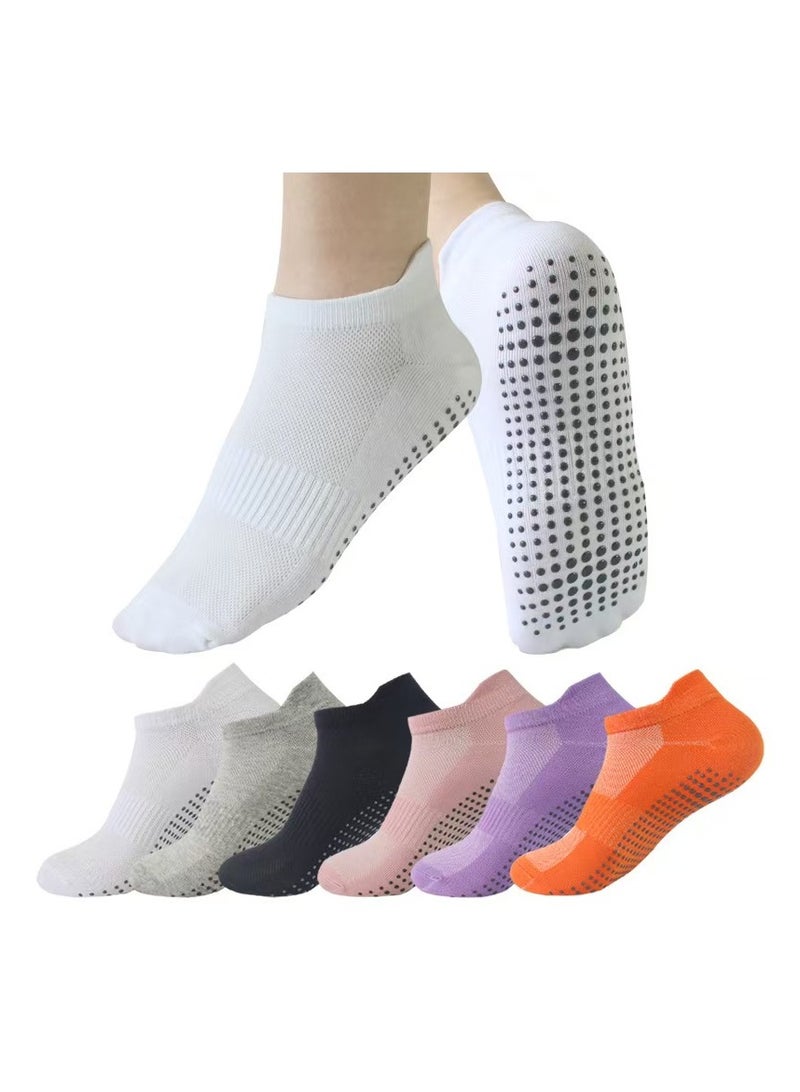 DELGREEN 6 Pairs Yoga Socks For Women，Non Slip Socks Pilates Socks For Yoga,Pilates， Ballet, Dance, Workout - Image 1